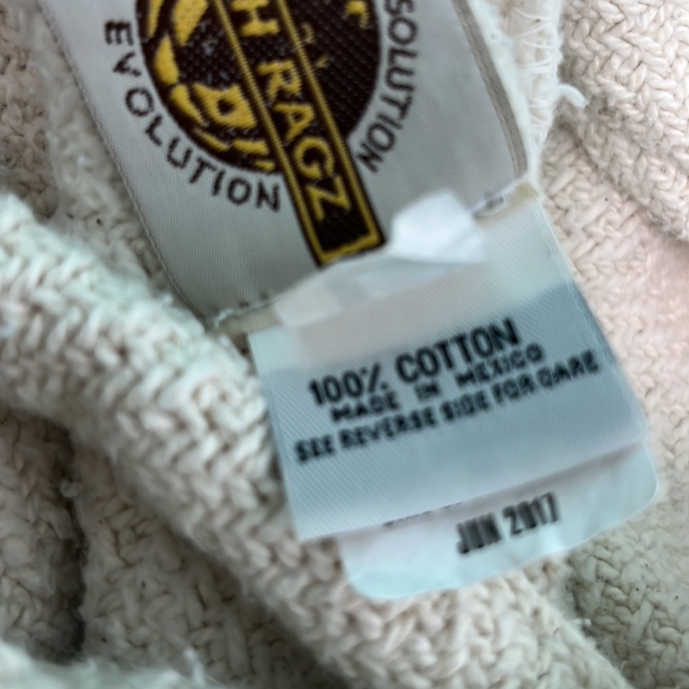 Earth Ragz Heavy hoodie beige Size Large woven pullover - Picture 6 of 7